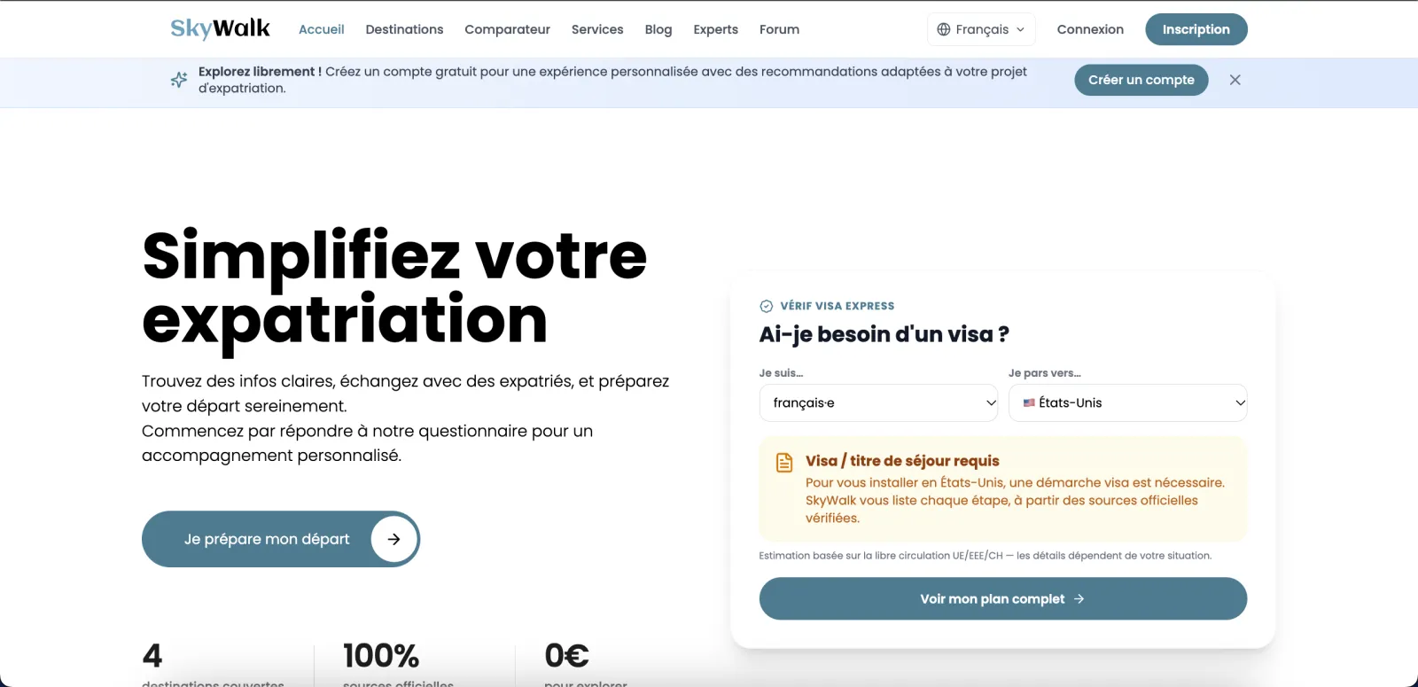 Page d'accueil